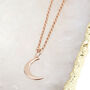 Mini Moon Necklace For Empowerment Rose Gold Vermeil, thumbnail 2 of 4
