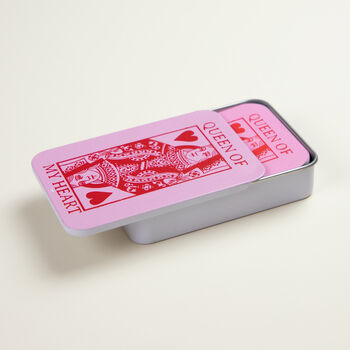 Queen Of My Heart Playing Cards In A Tin, 3 of 7