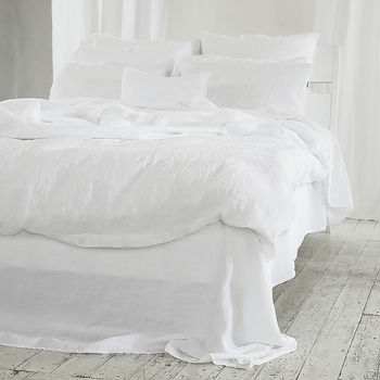 Stone Washed Bed Linen Flat Sheet, 4 of 12