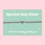 Special Step Sister Heart Beaded Stretch Bracelet, thumbnail 1 of 5