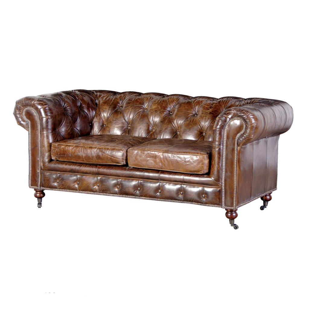 Vintage Leather Chesterfield Two Or Three Seater Sofa, 1 of 2