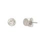 Tiny Sterling Silver Hammered Disc Stud Earrings, thumbnail 2 of 6