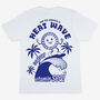 Heat Wave White Summer T Shirt With Surfing Sun Graphic, thumbnail 2 of 2