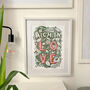 Rich In Love Floral Typography Print A4 Or A3, thumbnail 4 of 4