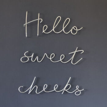 'Hello Sweet Cheeks' Wire Wall Art, 2 of 4