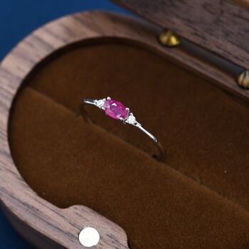 Natural Ruby Ring In Sterling Silver, 2 of 11