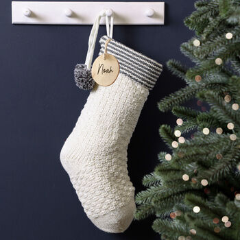 Personalised Chunky Knit Christmas Stockings, 3 of 8