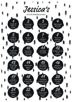 Personalised Acts Of Kindness Reusable Advent Calendar, 5 of 9