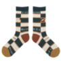Checkered Illustration Print Socks, thumbnail 2 of 4