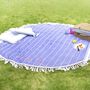 Hand Embroidered Round Picnic Blanket, thumbnail 3 of 4