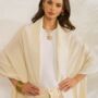 Ivory 100% Cashmere Travel Wrap Gift Boxed, thumbnail 5 of 11