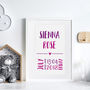 New Baby Name Personalised Print, thumbnail 2 of 4