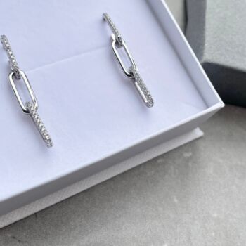 Link Chain Earrings In Gold And Silver, 3 of 8