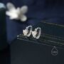 Aurora Heart Huggie Hoop In Sterling Silver, thumbnail 8 of 11