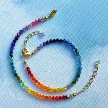 Rainbow And Ombre Crystal Bracelet, 3 of 4