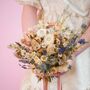 The Pearly Prairie Dried Flower Baked Blossom Bridal Bouquet, thumbnail 2 of 3