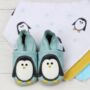 Dotty Fish Penguin Soft Leather Baby Shoes With Barefoot Soles, thumbnail 2 of 11