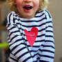 Personalised 'Loved' Long Sleeved Baby T Shirt, thumbnail 2 of 8