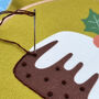 Christmas Pudding Mini Embroidery Kit, thumbnail 5 of 8