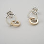 Sterling Silver And 9ct Gold Unity Earrings, thumbnail 1 of 2