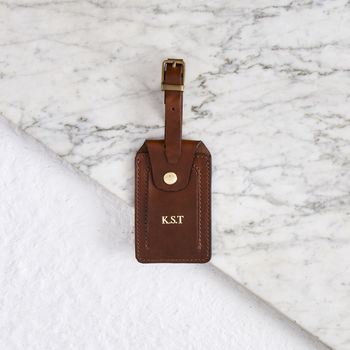 Personalised Luxe Leather Luggage Tag, 7 of 12