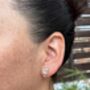 Knot Stud Earrings In Sterling Silver, thumbnail 2 of 6