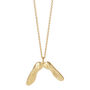 Sycamore Gap Double Seed Pendant Gold Plated On Sterling Silver, thumbnail 2 of 2