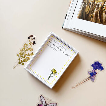 Cut Out Enamelled Birth Flower Necklace In A Gift Box, 7 of 11