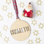 Personalised Name Cut Out Wooden Christmas Decoration, thumbnail 2 of 6