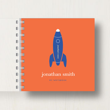 Personalised Kid's Space Rocket Small Notebook, 6 of 9