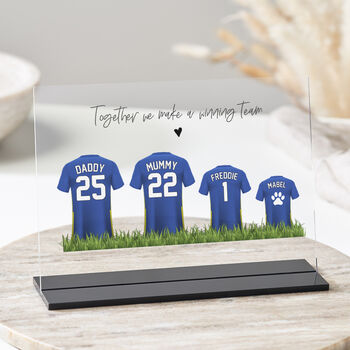 Personalised Family Together Football Shirt Plaque, 3 of 9