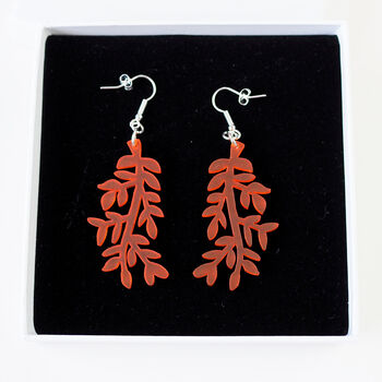 Acrylic Leaf Botanical Earring, 9 of 11