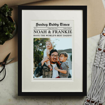 Personalised Father's Day Newspaper Print, 2 of 3
