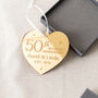 50th Anniversary Gold Acrylic Hanging Decoration, thumbnail 1 of 3