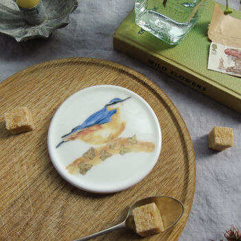 Nuthatch Bone China Coaster, 3 of 7