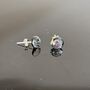 Rainbow Abstract Fused Glass Sterling Silver Stud Earrings, thumbnail 5 of 10