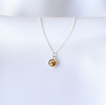 November Birthday Gift For Her, Birthstone Topaz Crystal Necklace, 8 of 8
