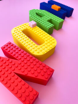 Large Personalised Lego Compatible Letters, 5 of 6
