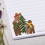 A5 Personalised Letter Writing Paper Christmas Bears, thumbnail 2 of 4