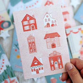 Cosy Christmas Cottages Card, 2 of 3