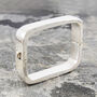 Rectangular Solid Sterling Silver Bangle, thumbnail 1 of 4