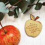 Personalised Teacher Apple Magnet Gift, thumbnail 1 of 3