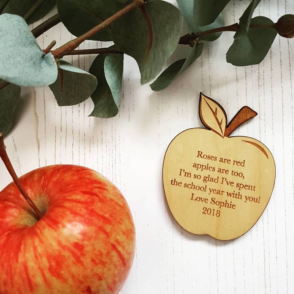 Personalised Teacher Apple Magnet Gift, 1 of 3
