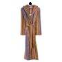 Women's Hooded Striped Cotton Dressing Gown Savernake, thumbnail 2 of 5