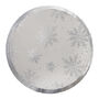 Silver Foiled Snowflake Christmas Paper Plates, thumbnail 2 of 3