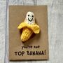Top Banana Crochet Thank You Card Handmade, thumbnail 4 of 9