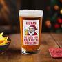 Personalised Christmas Beer Glass Stocking Filler, thumbnail 1 of 3