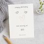 40th Birthday Still Shining Sterling Silver Heart Earrings, thumbnail 1 of 9