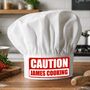 Personalised Caution Chef's Hat, thumbnail 1 of 4