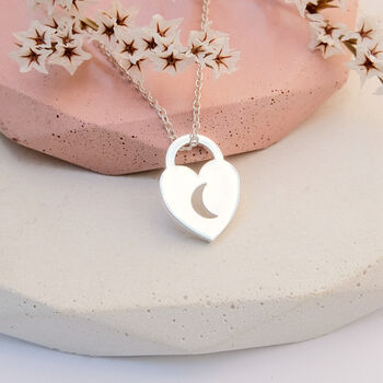 Love You To The Moon And Back Heart Necklace, 6 of 7
